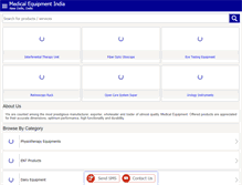 Tablet Screenshot of medicalequipmentindia.net