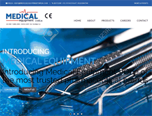 Tablet Screenshot of medicalequipmentindia.com